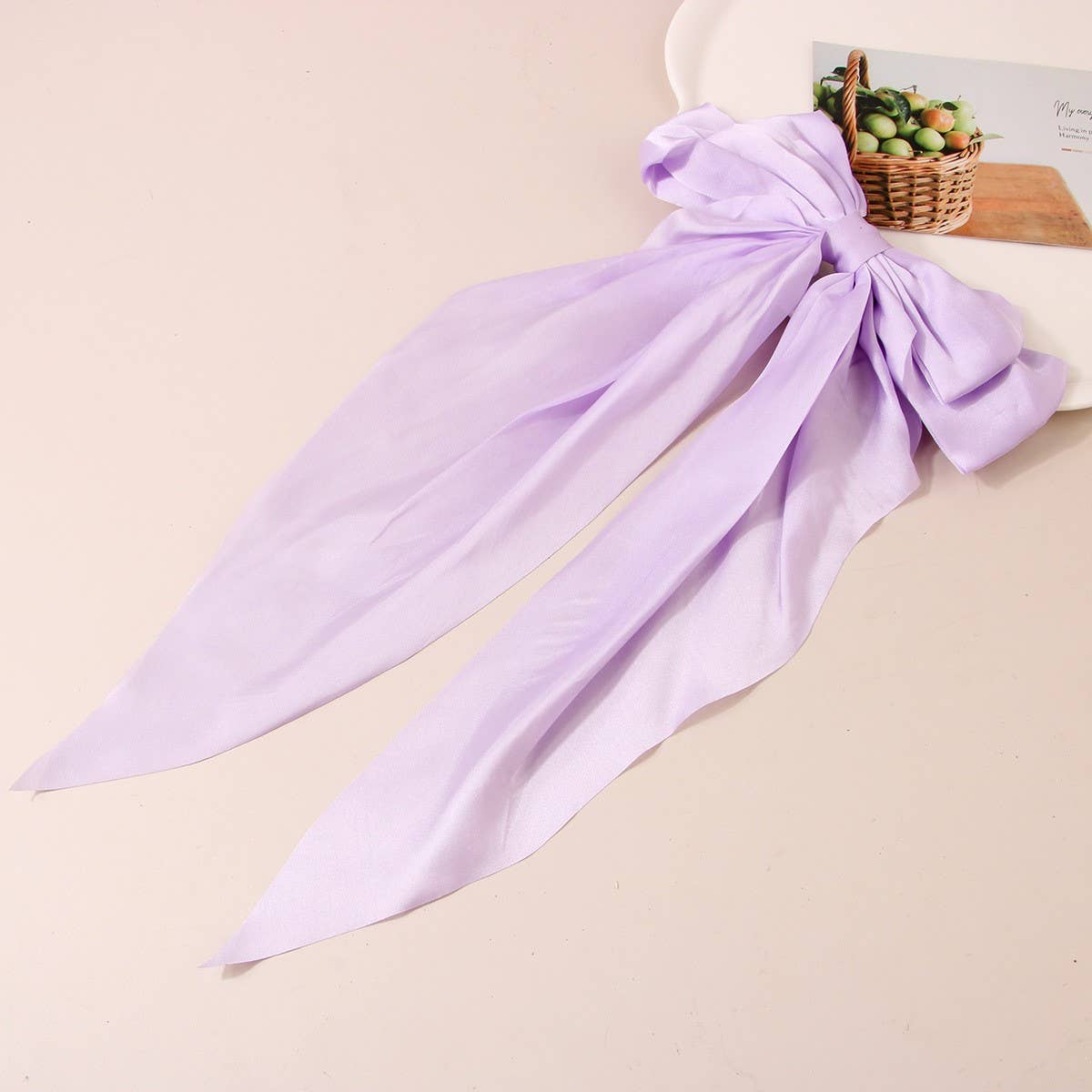 SIMPLE TEMPERAMENT BOW HAIR CLIP: LTBLUE