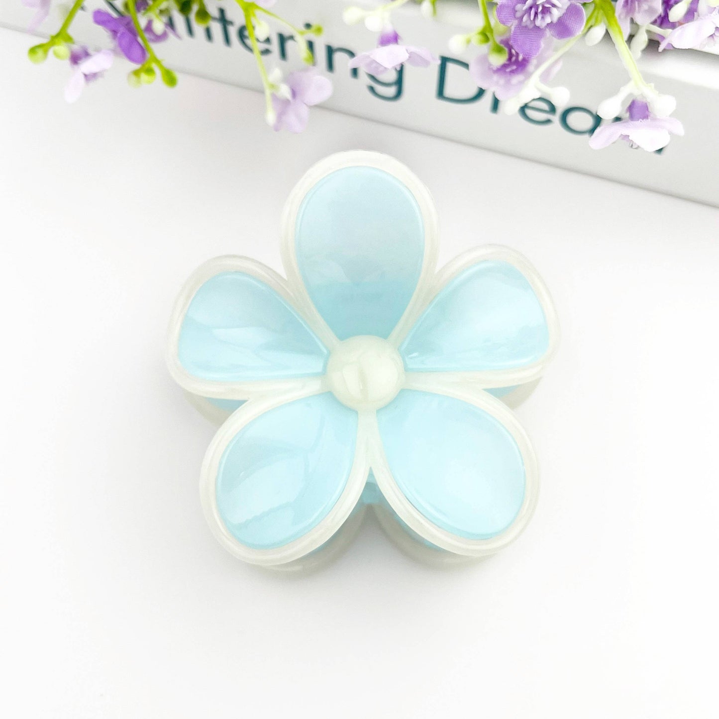 Two-color Plumeria Claw Clip