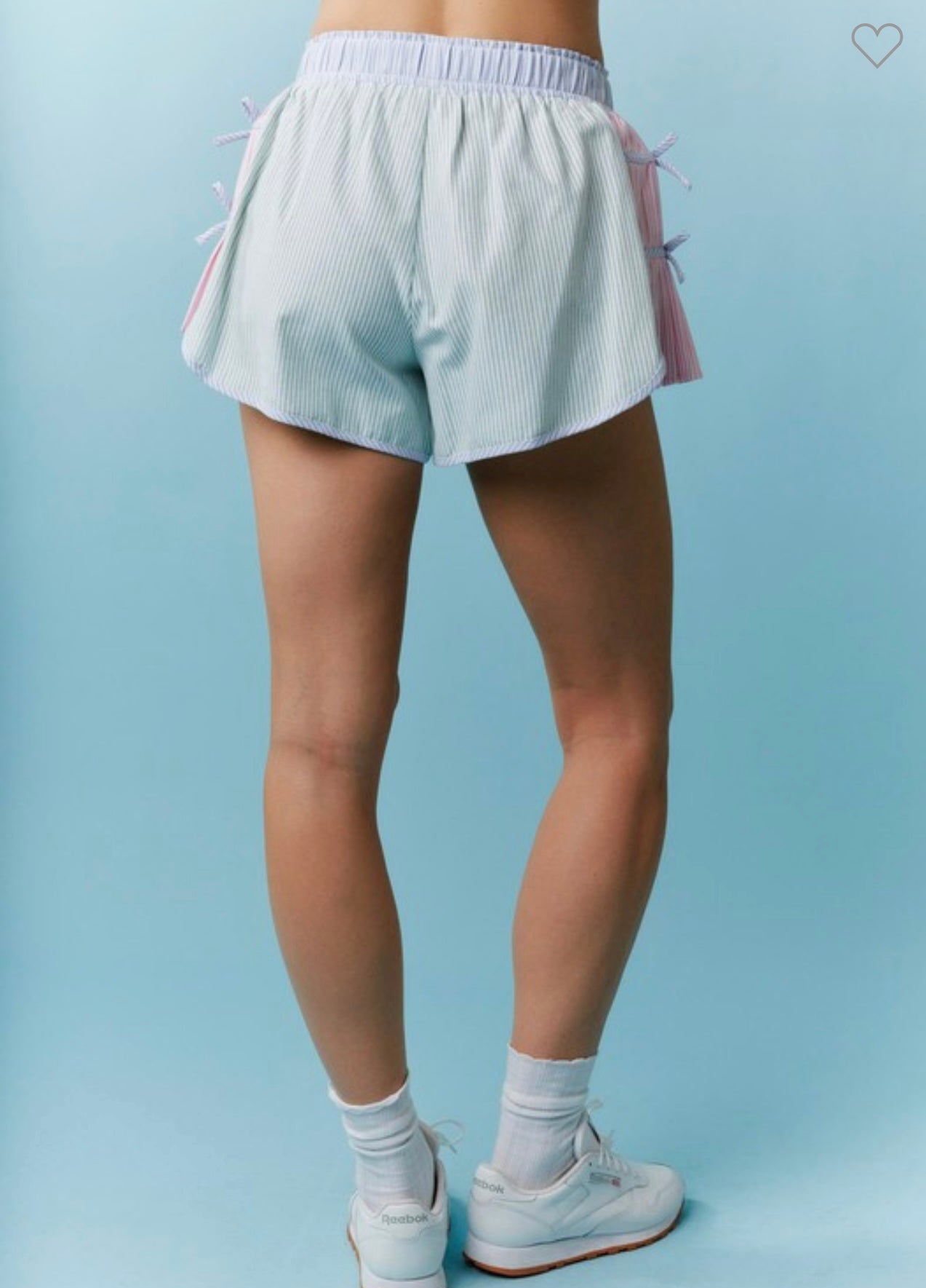 Ribbon Tied Pleated Shorts