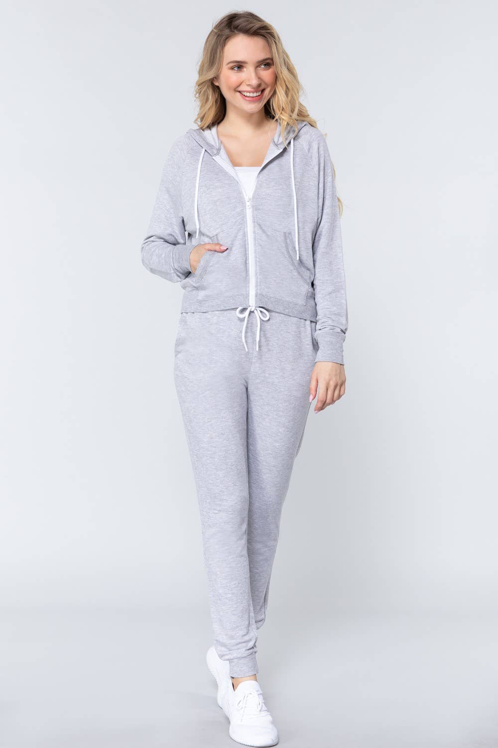 French Terry Hoodie Zip up Jacket