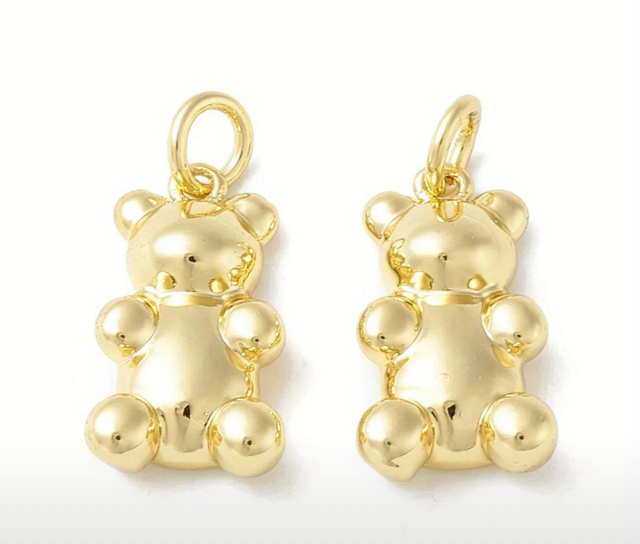 TCB Gold Gummy Bear Charm