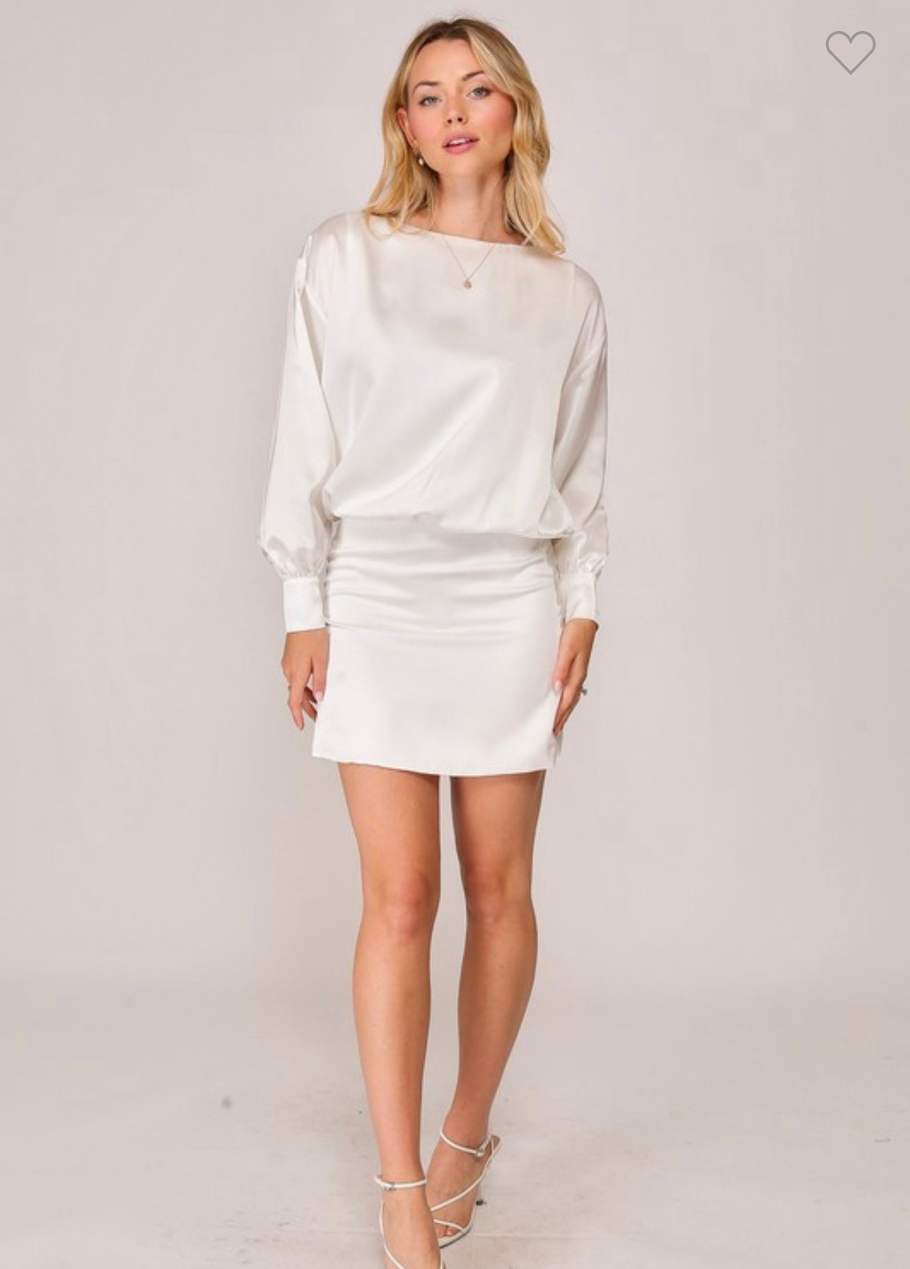 Satin Mini Open Bow Back Dress
