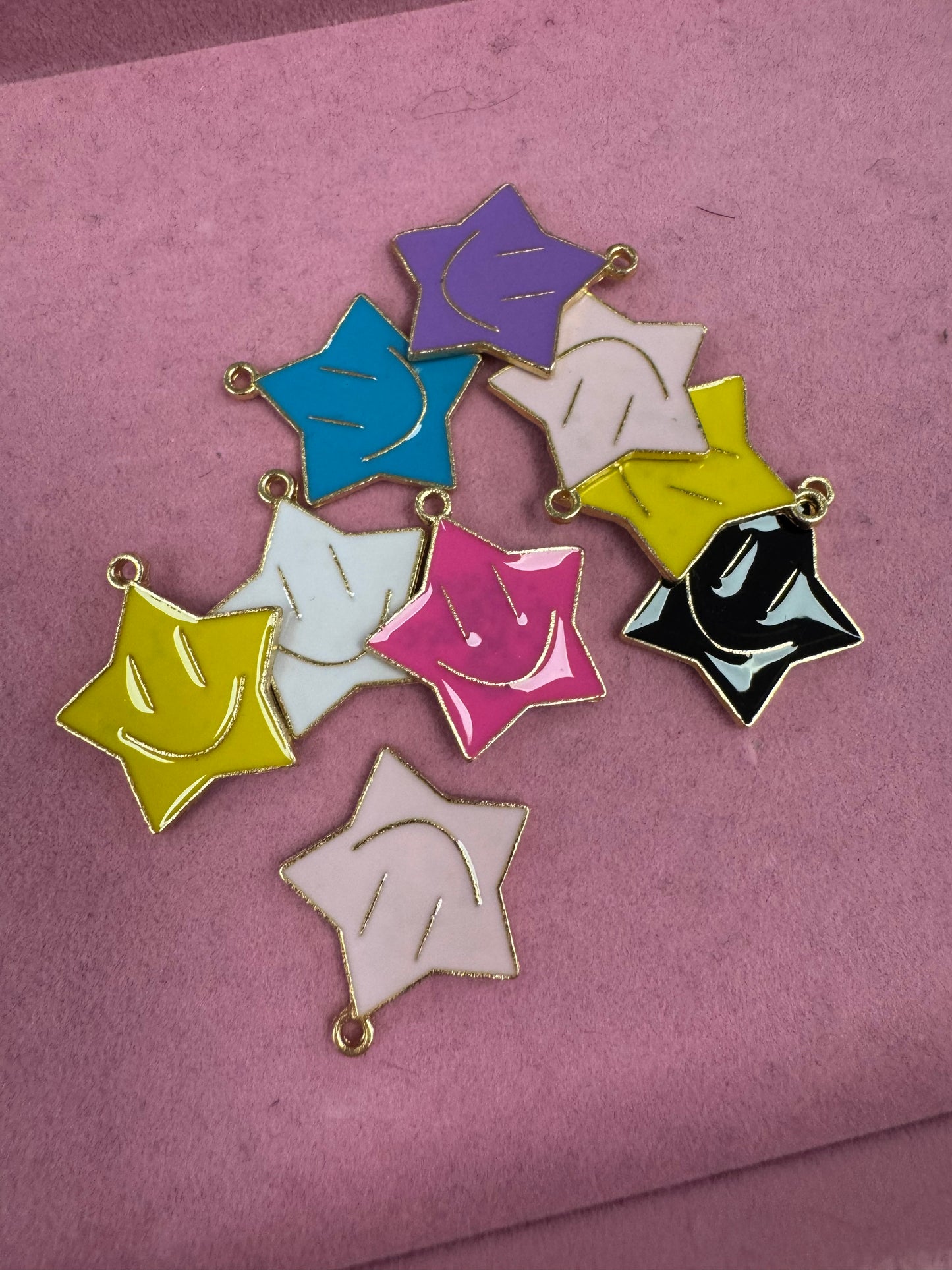 TCB Smiley Star Charms