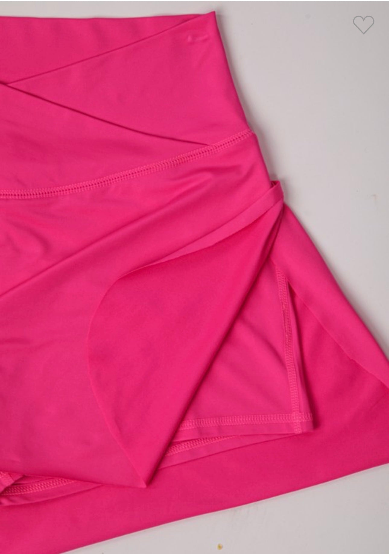 Crossover Waist Tennis Skirt with Shorts