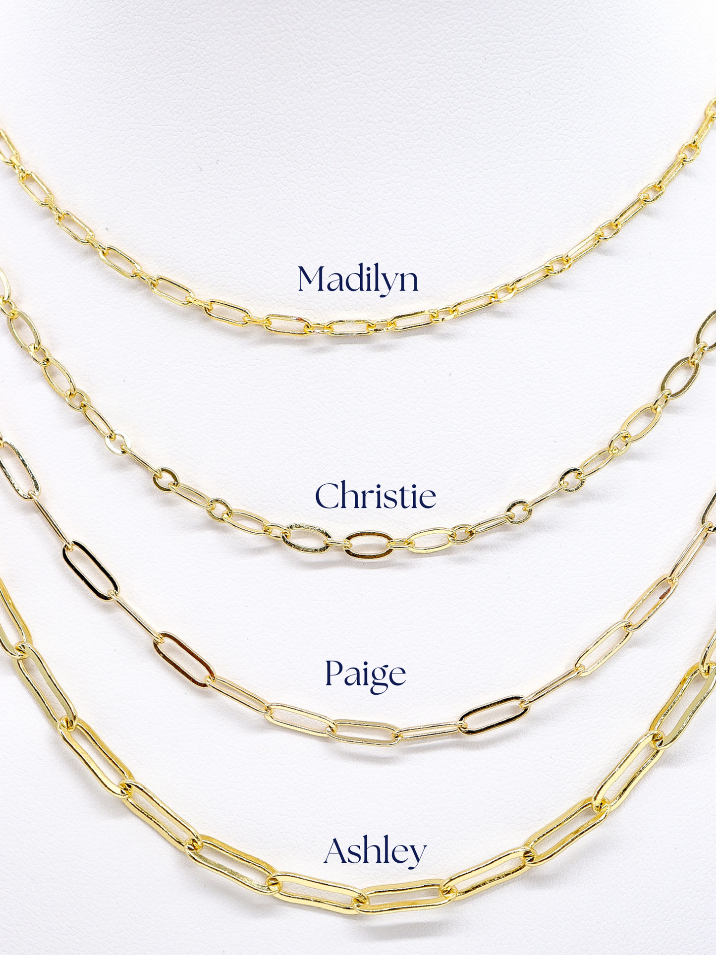 TCB Gold Ashley Necklace: 18"