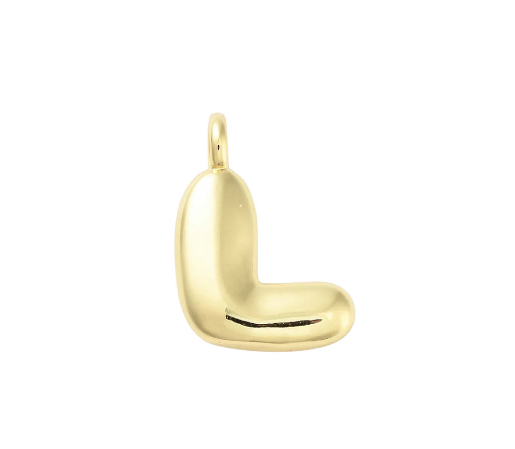 TCB Gold Bubble Letter Charm