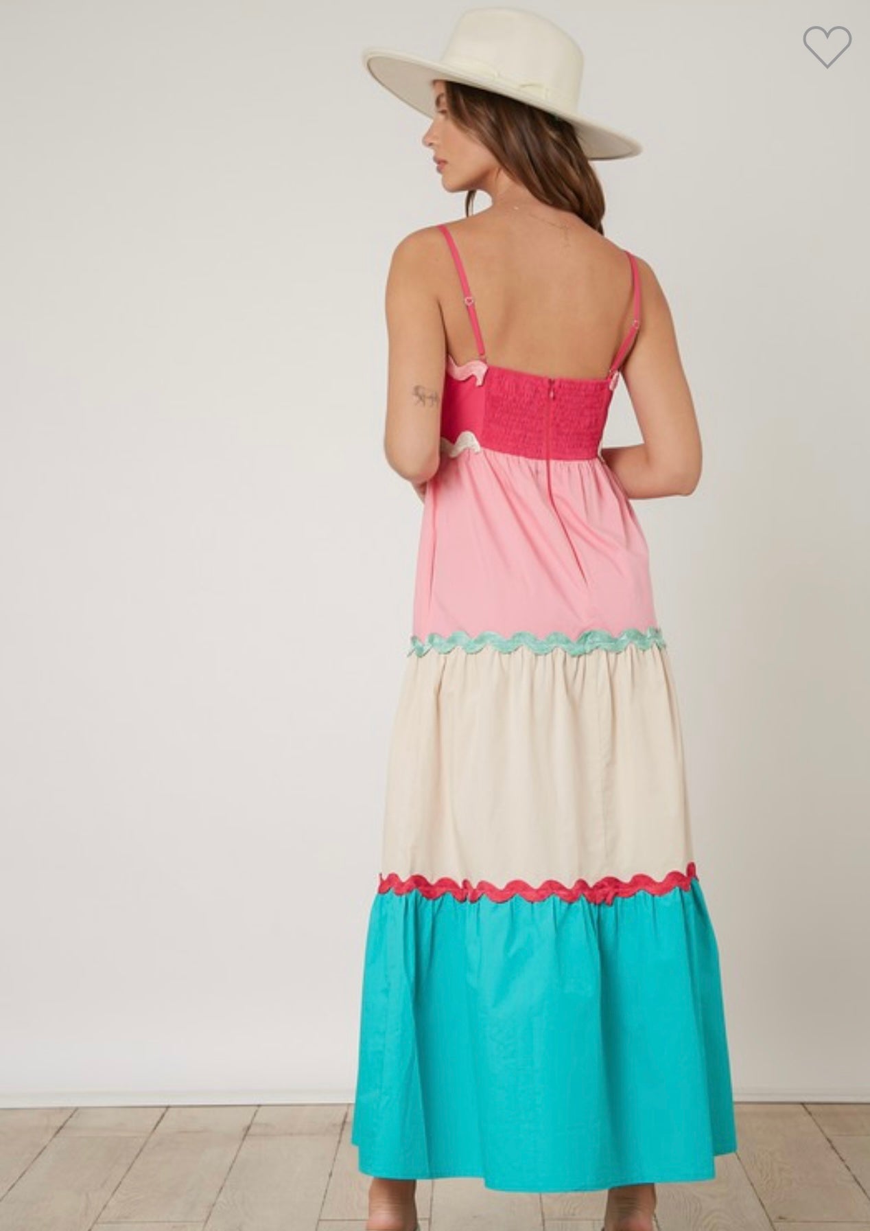 Pink/Mint Multi Maxi Dress