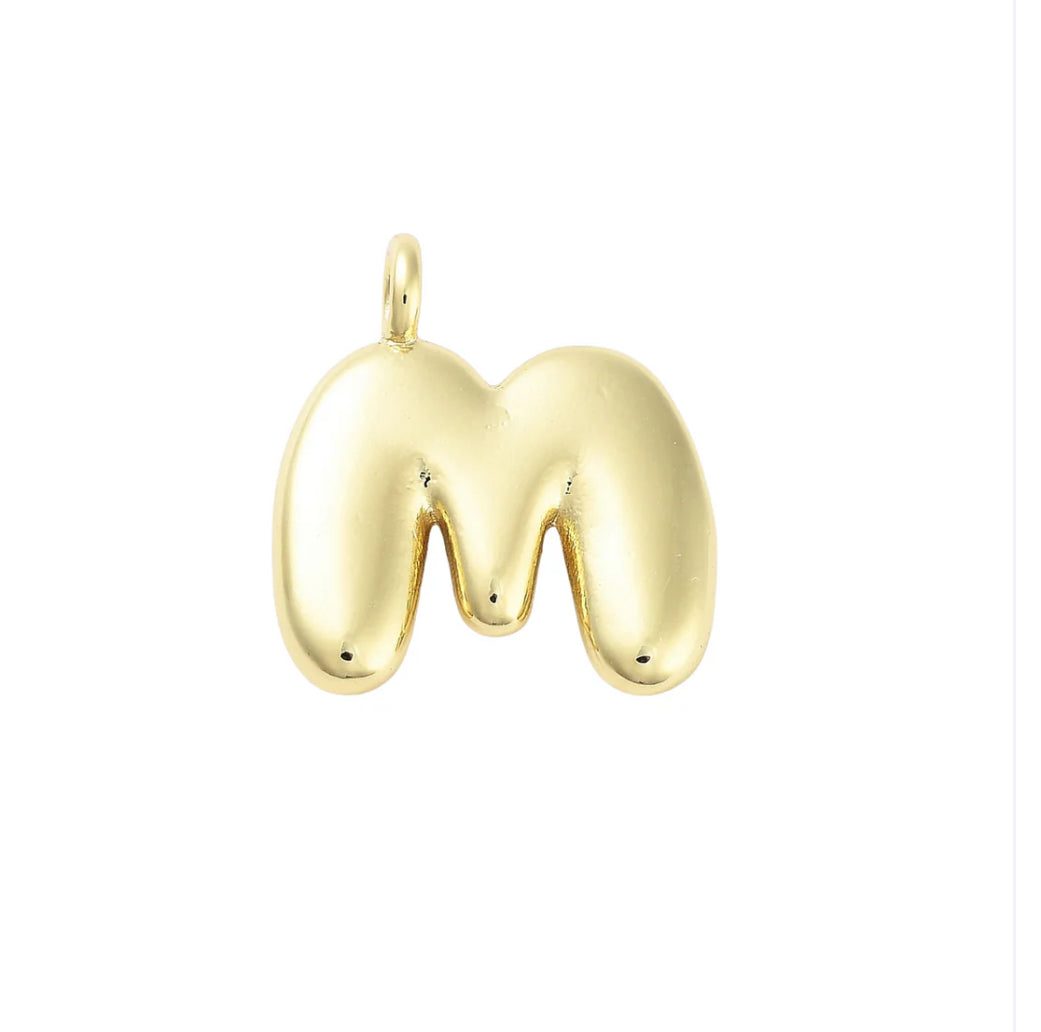TCB Gold Bubble Letter Charm