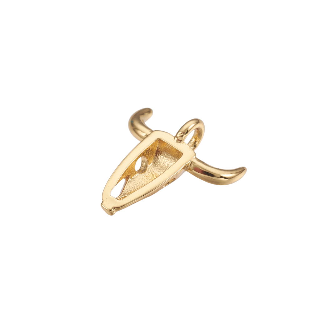 TCB Gold Texas Longhorn Charm
