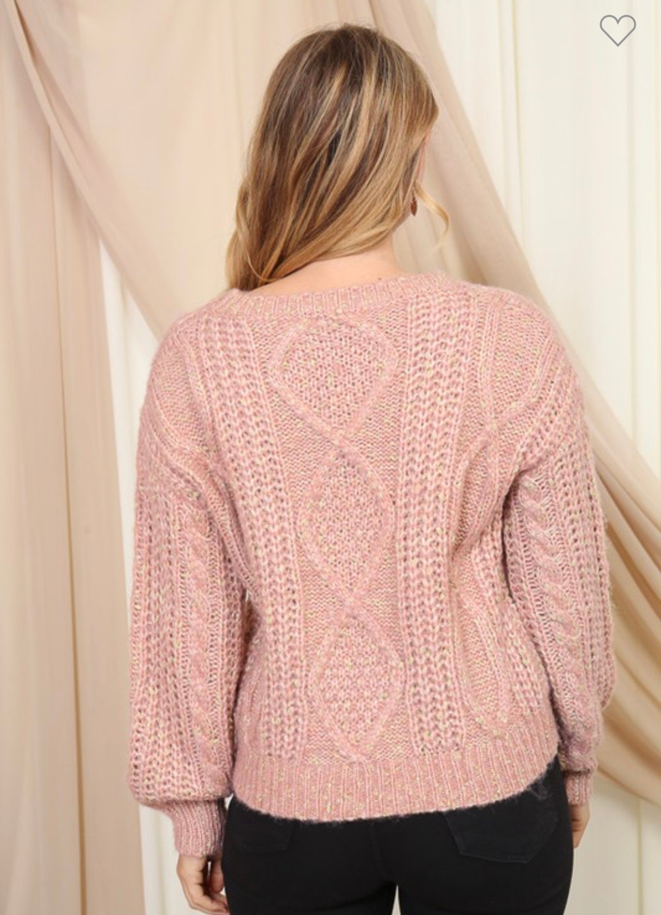 Low Gage Cable Knit Sweater