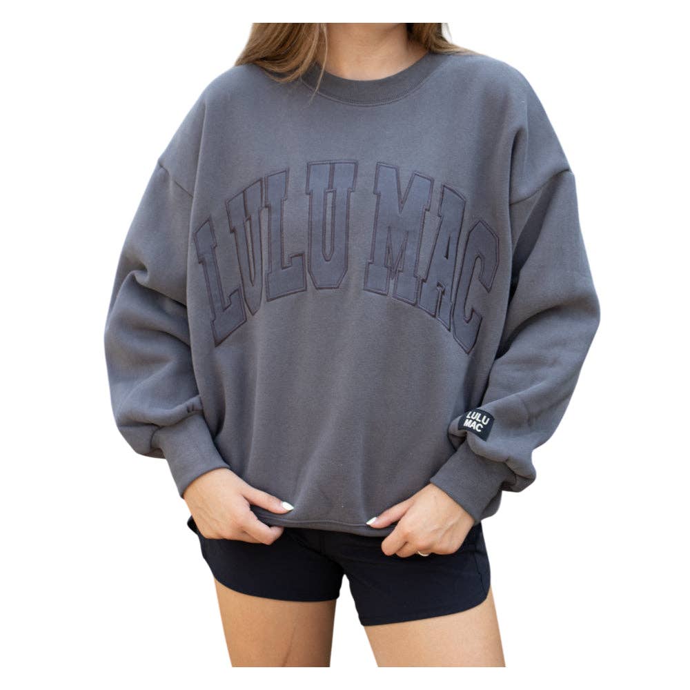LULU MAC MONO-DARK GREY SWEATSHIRT