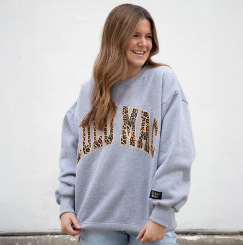 LuLu Mac Heather Gray Leopard