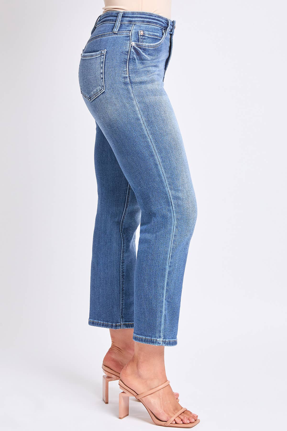 YMI High Rise Vintage Stretch Straight Leg Crop Jeans