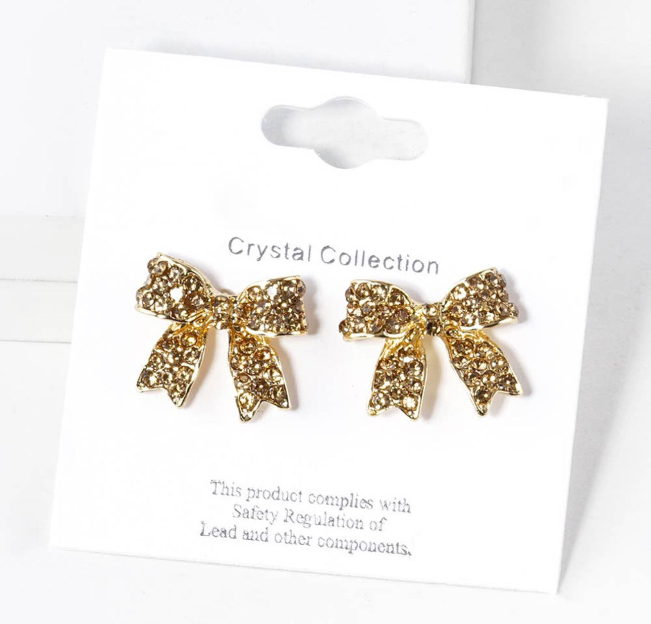 Pave Bow Stud Earrings
