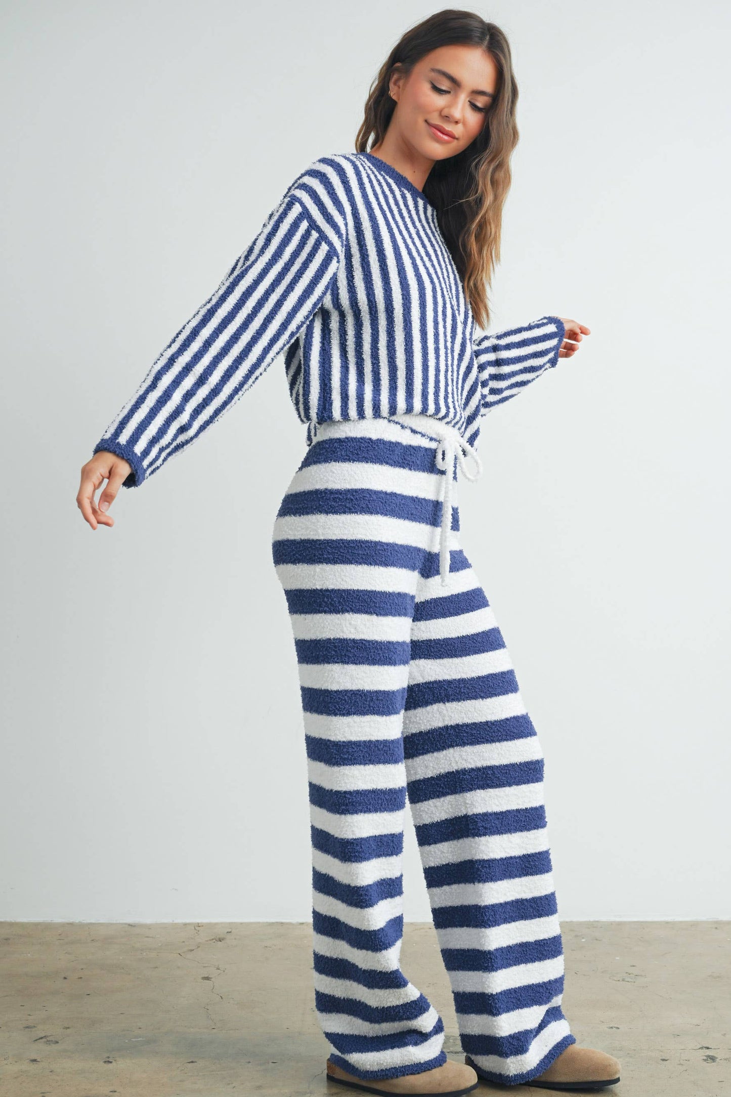 Cozy Striped Round Neck Sweater