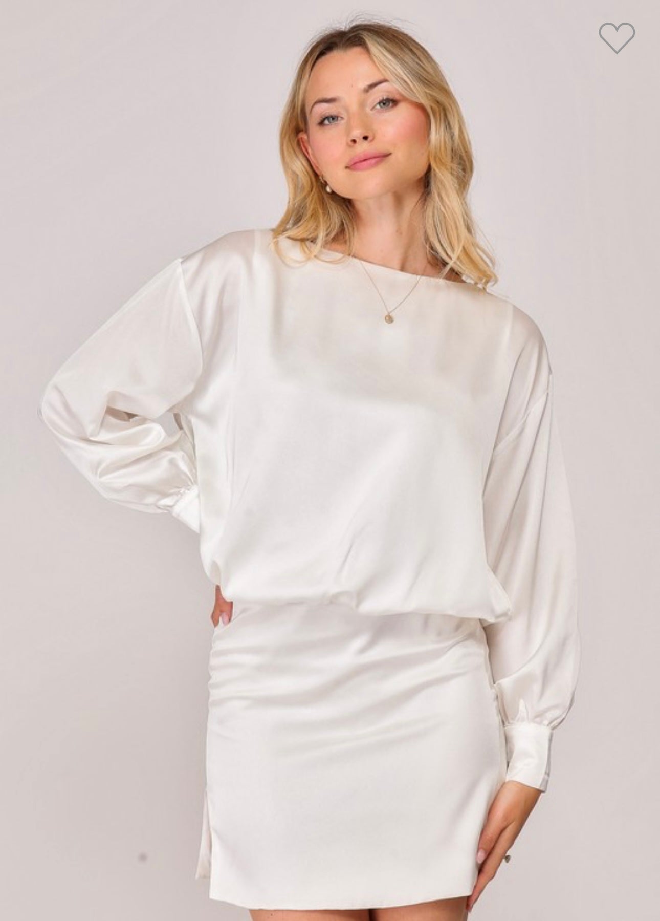 Satin Mini Open Bow Back Dress