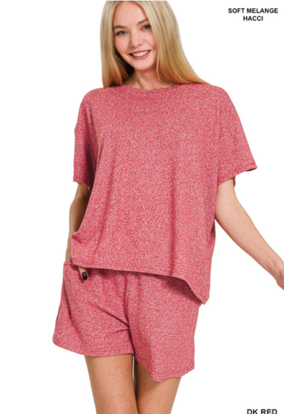 SOFT MELANGE SHORT SLEEVE TEE & SHORT PANTS SET