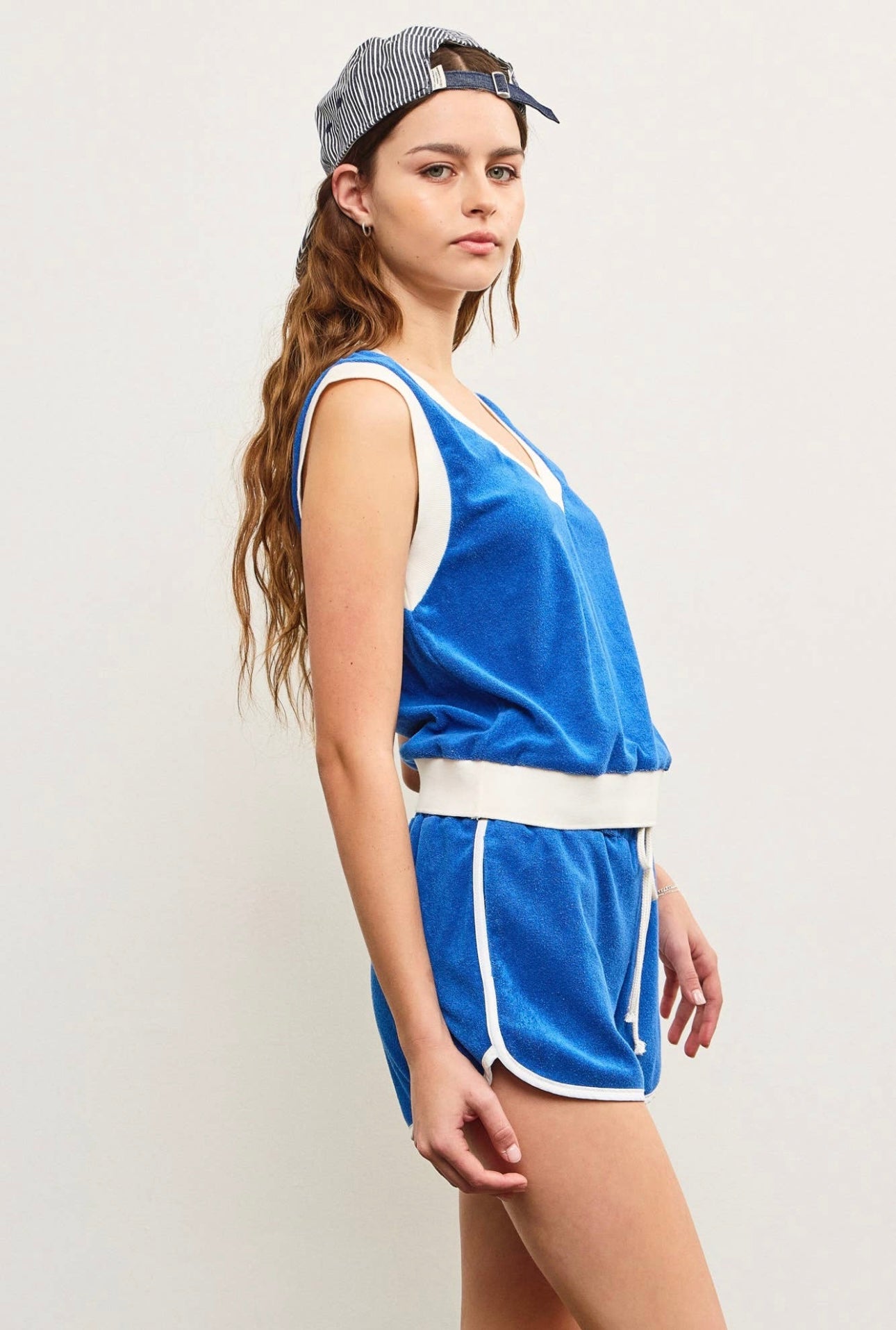 TERRY TOWEL SHORT AND VEST SET