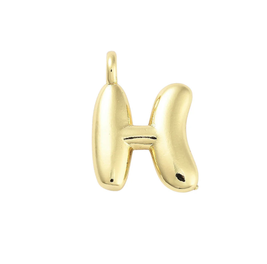 TCB Gold Bubble Letter Charm