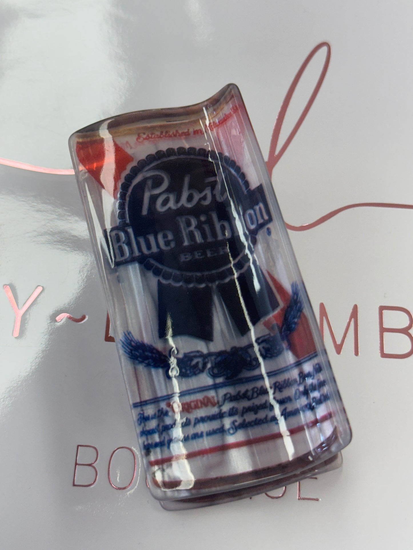 Vintage Pabst Blue Ribbon Beer Claw Clip