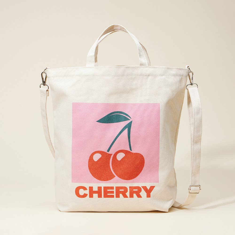 Limone Printed Top Handle Canvas Tote