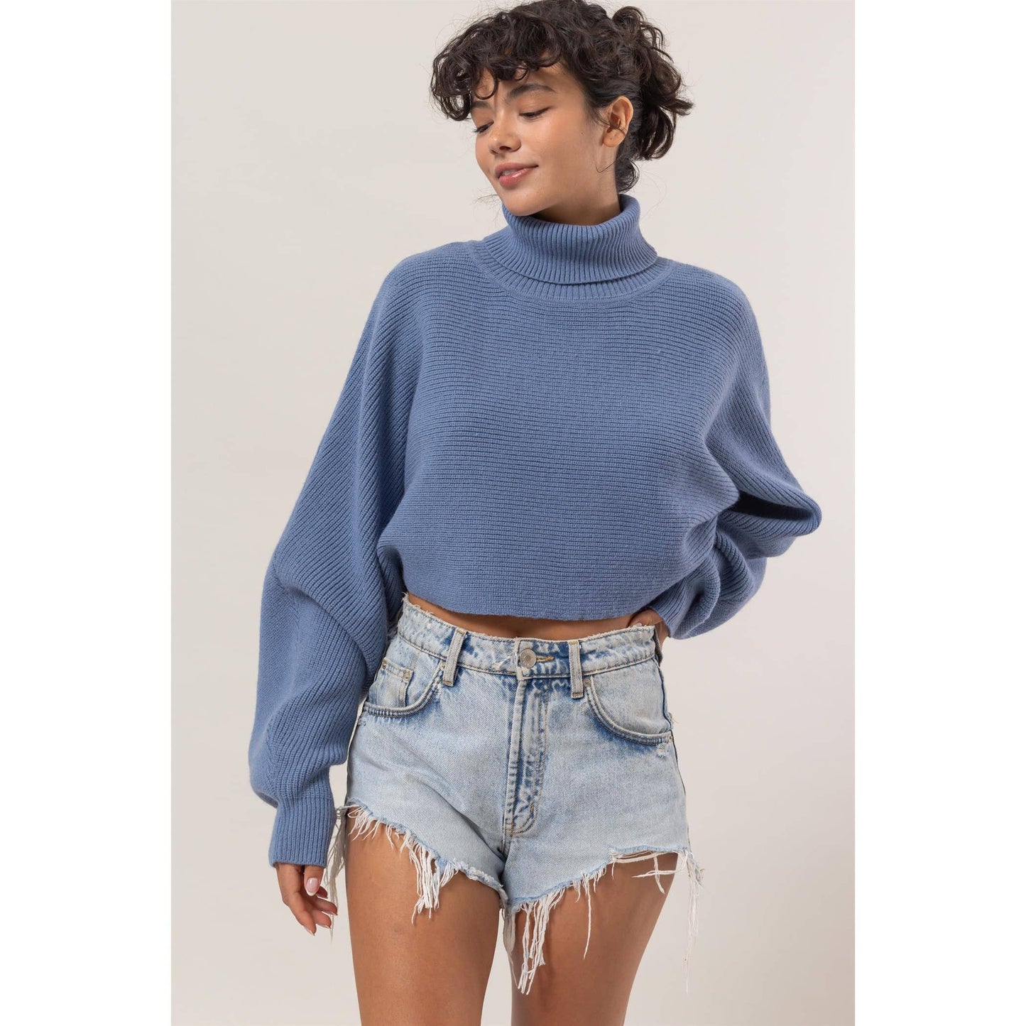 Turtleneck Cropped Sweater