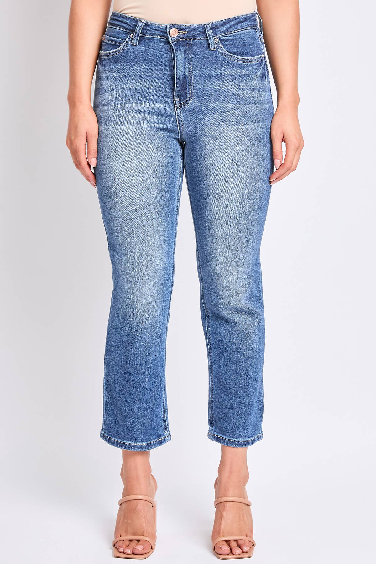 YMI High Rise Vintage Stretch Straight Leg Crop Jeans