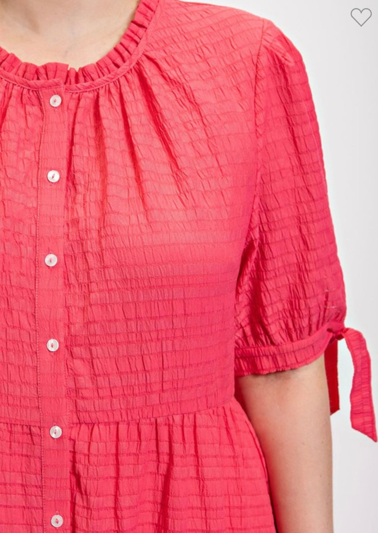 Plus Textured Button Down High-Low Maxi Dress