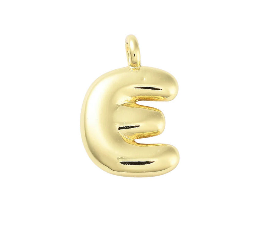 TCB Gold Bubble Letter Charm