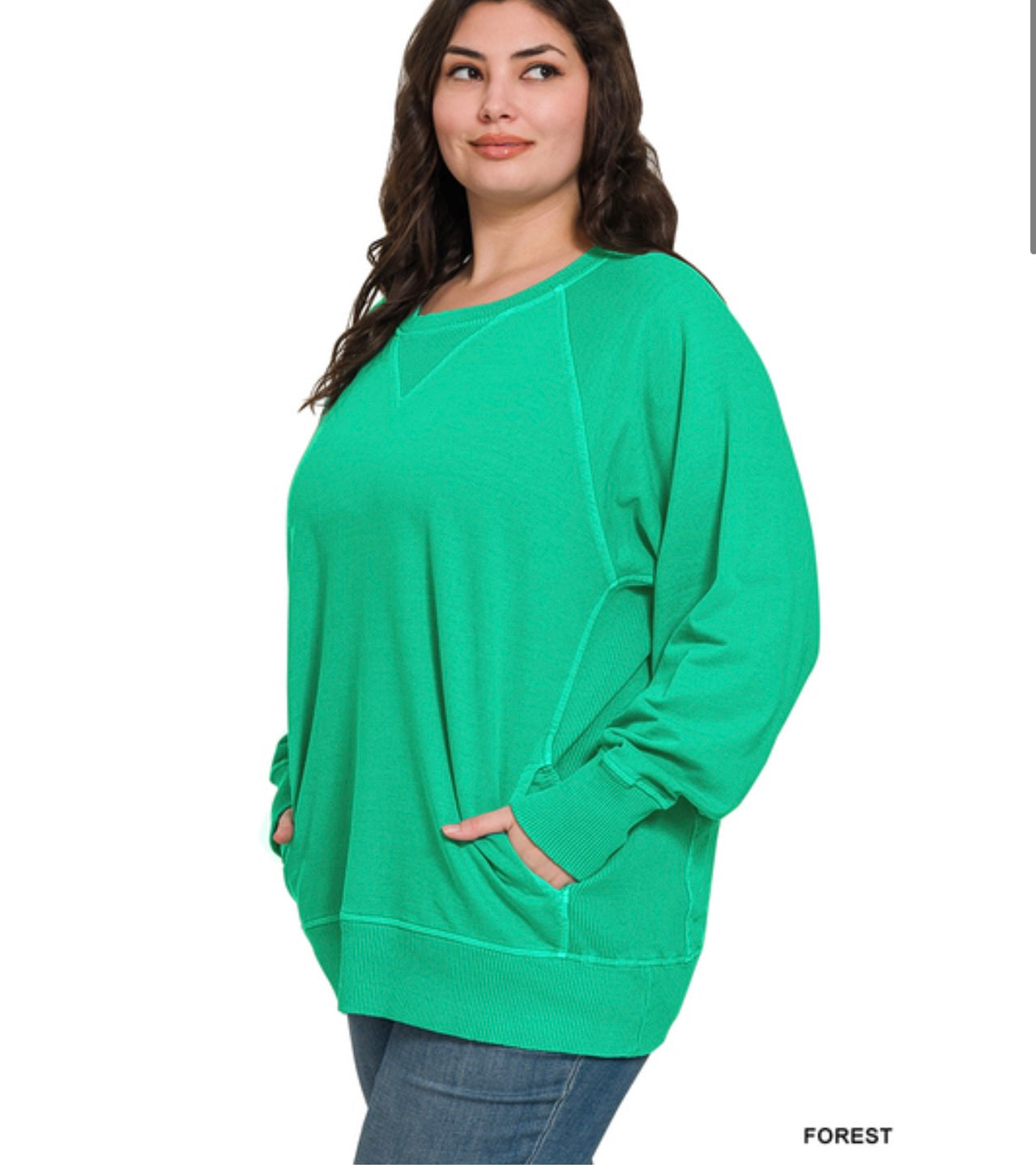 Plus Pigment Dyed French Terry Pullover