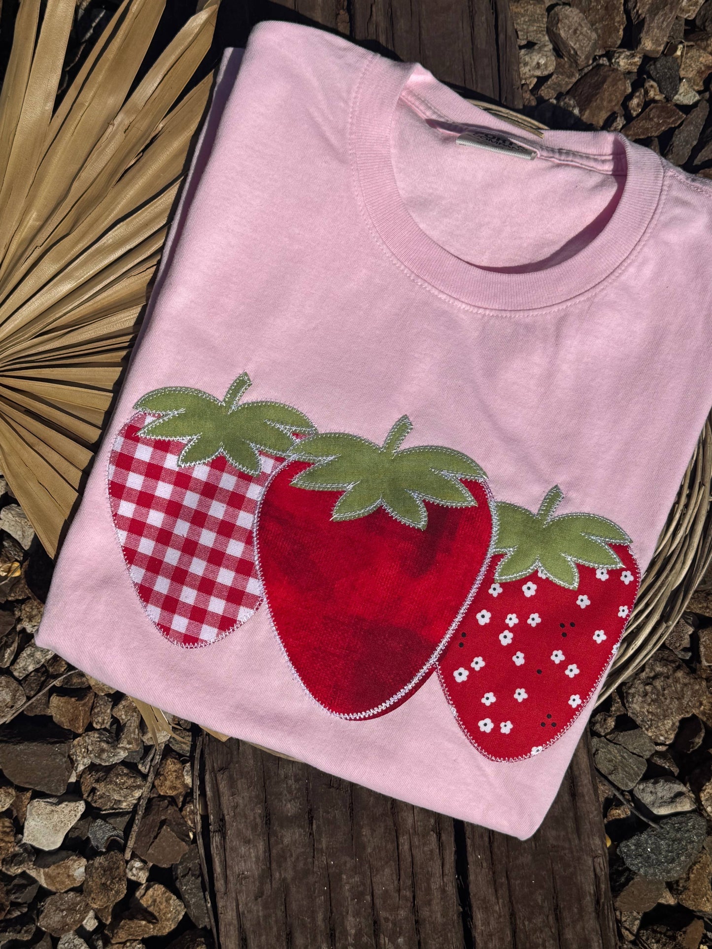 Strawberry Embroidery Graphic tee