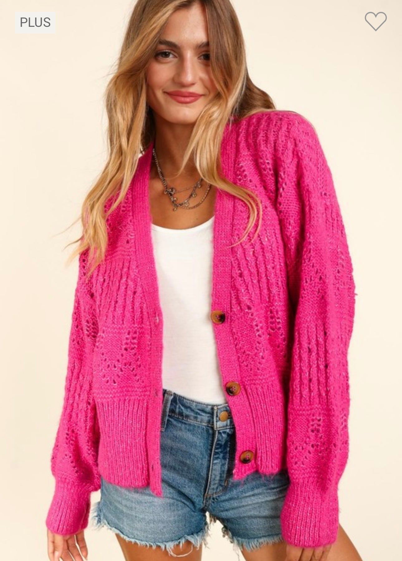 Plus Button Down Cardigan Sweater