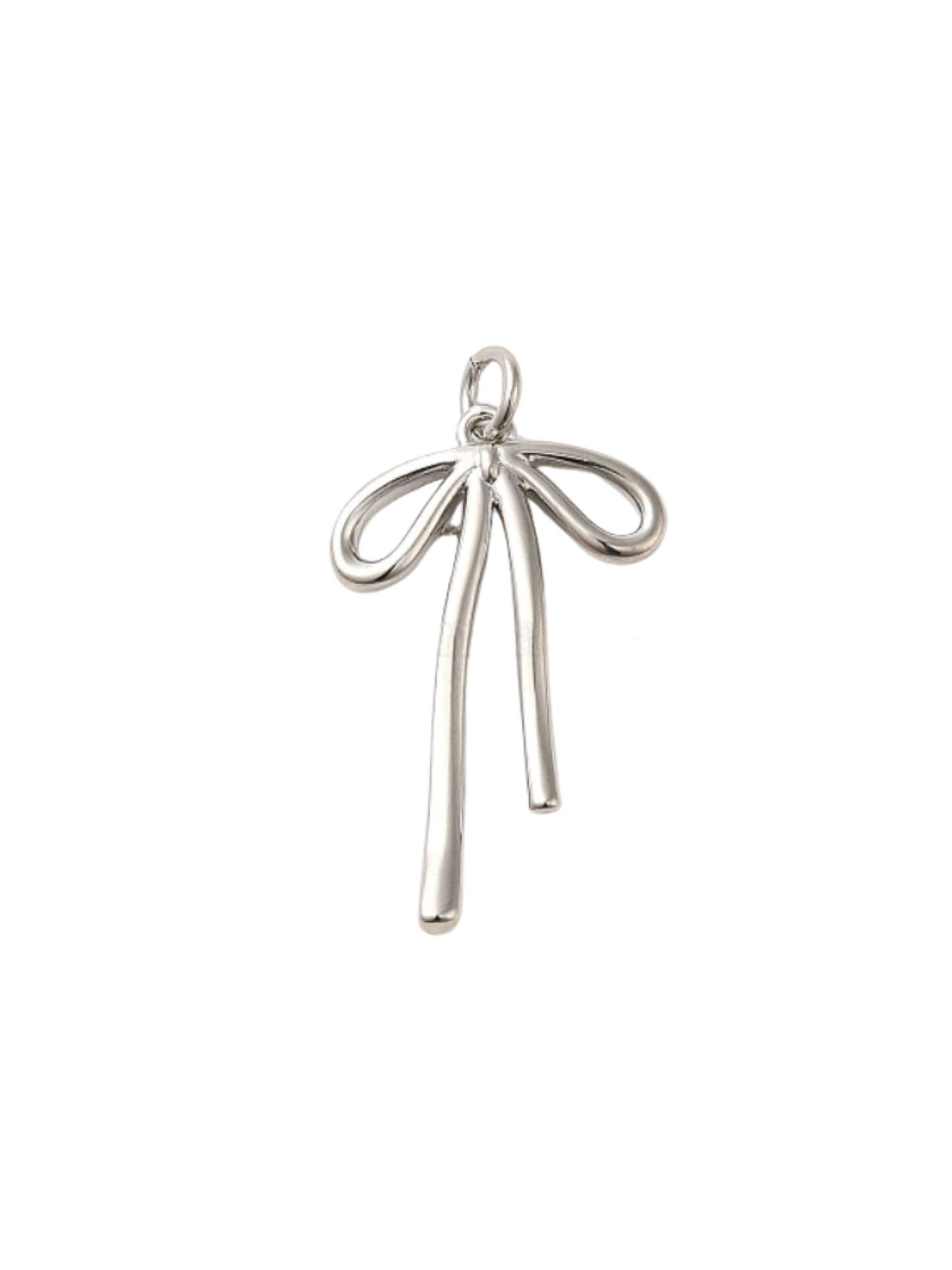 TCB Silver Bow Charm