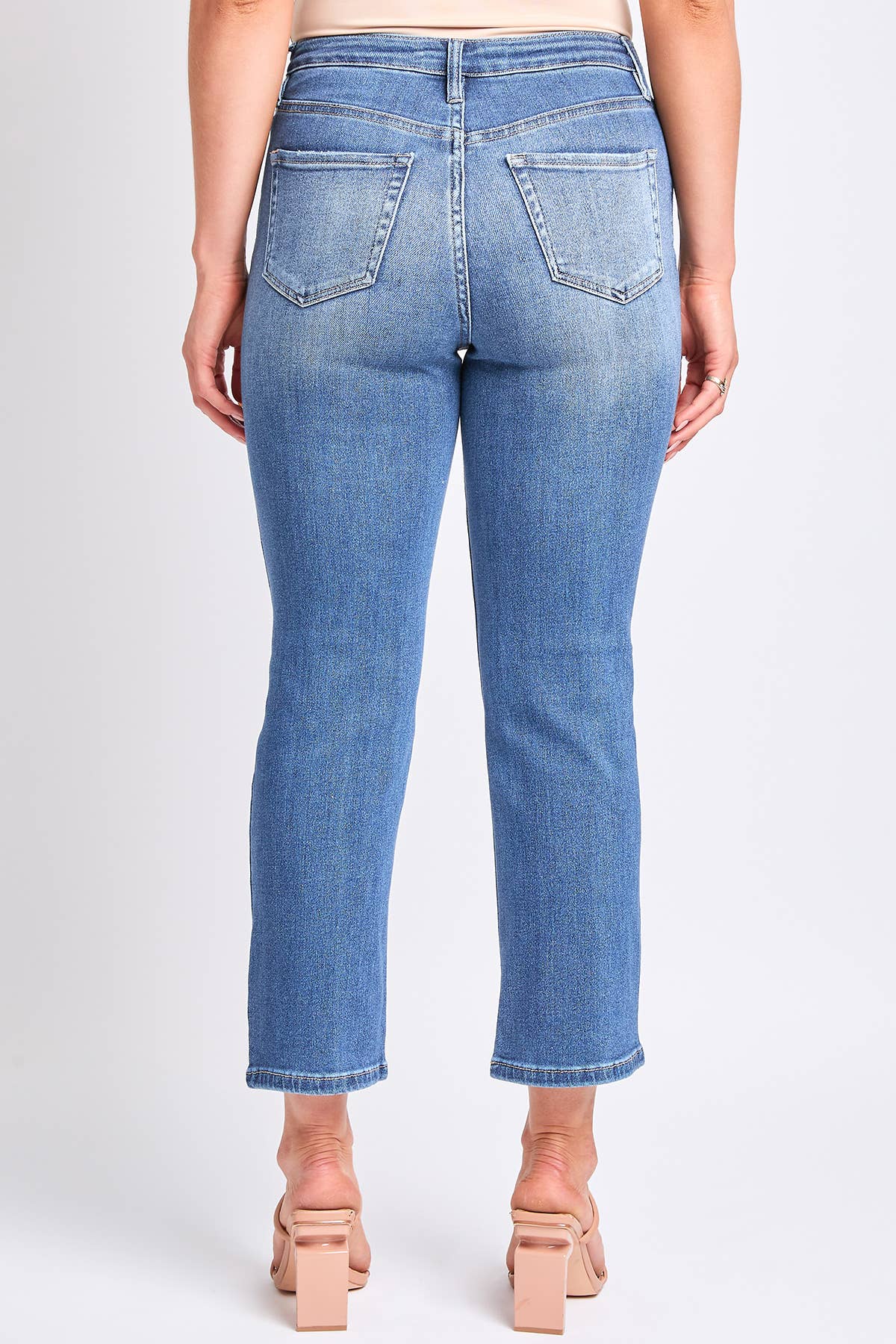 YMI High Rise Vintage Stretch Straight Leg Crop Jeans