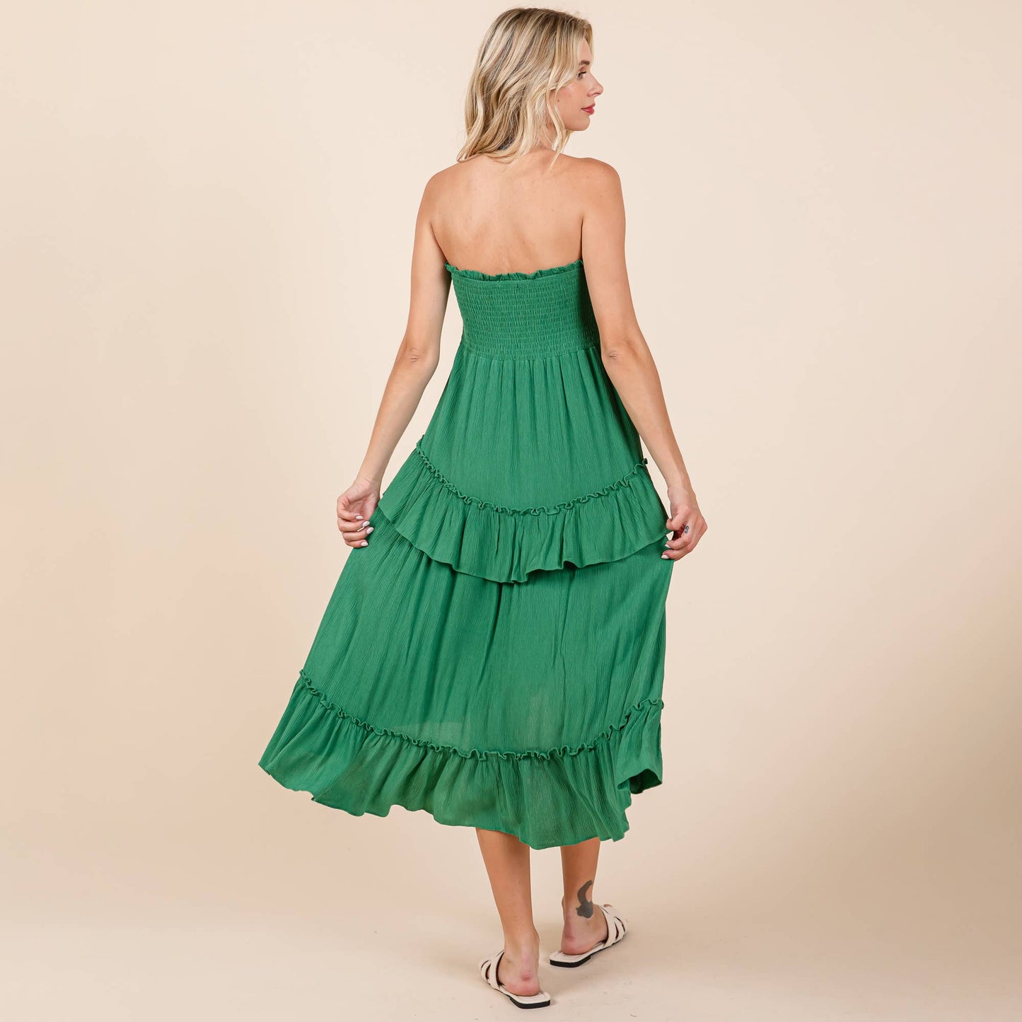 Asymetrical Ruffle Hem Convertible Skirt Dress
