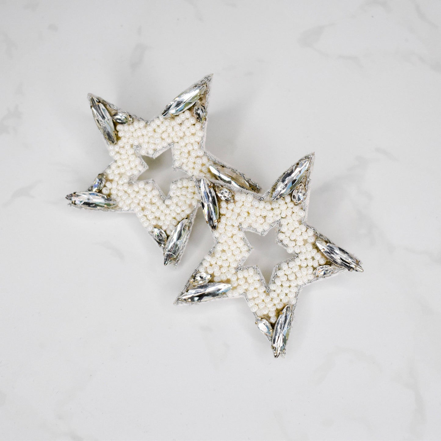 Rhinestone Beaded Star Studs