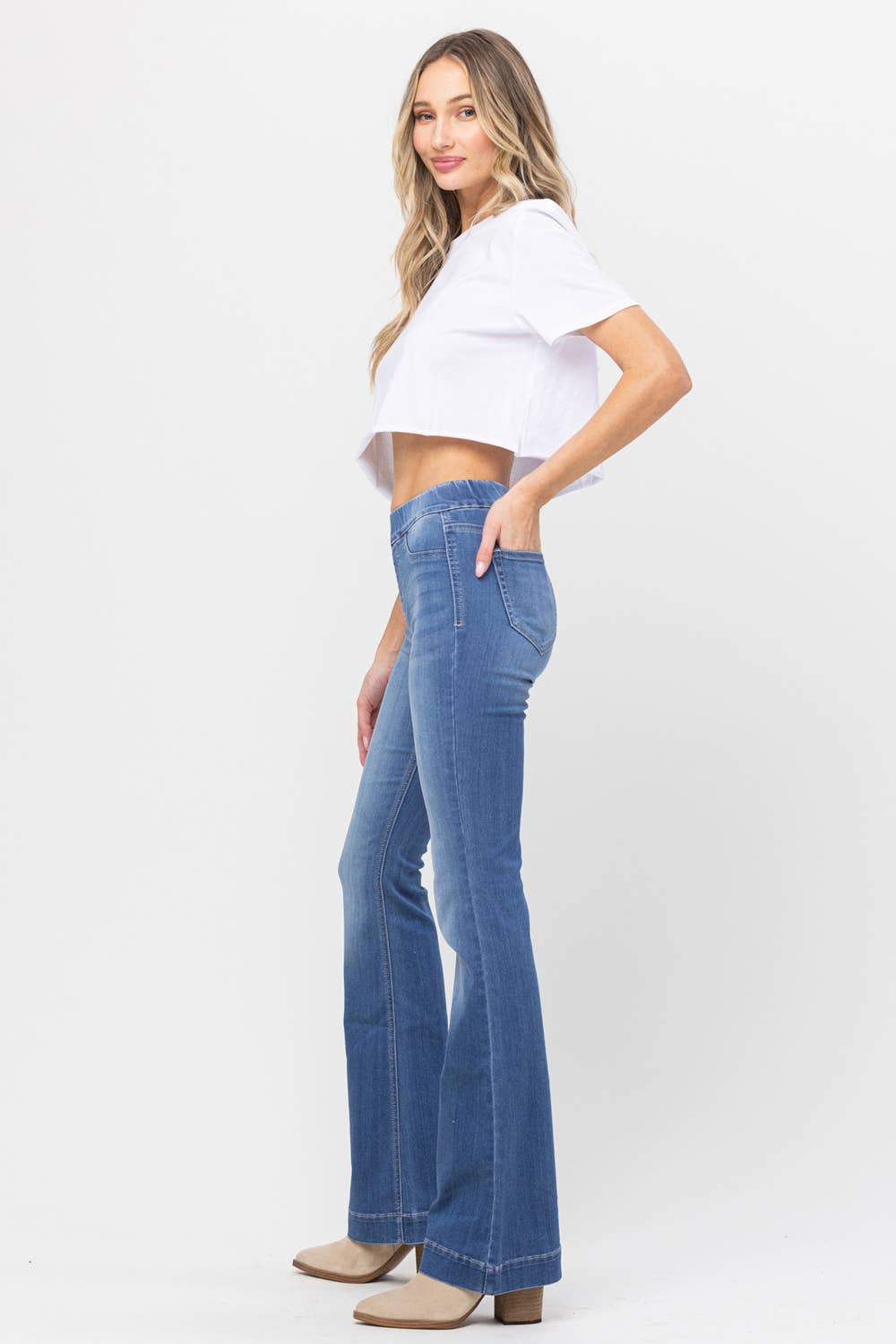 Jelly Jeans Light Denim Pull On Flare