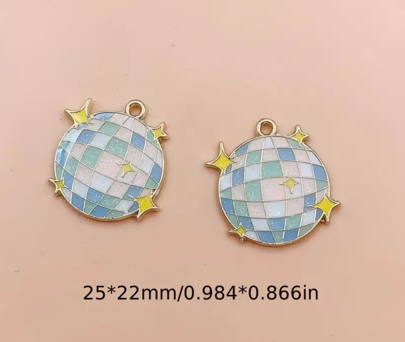 TCB Disco Ball Gold Charm