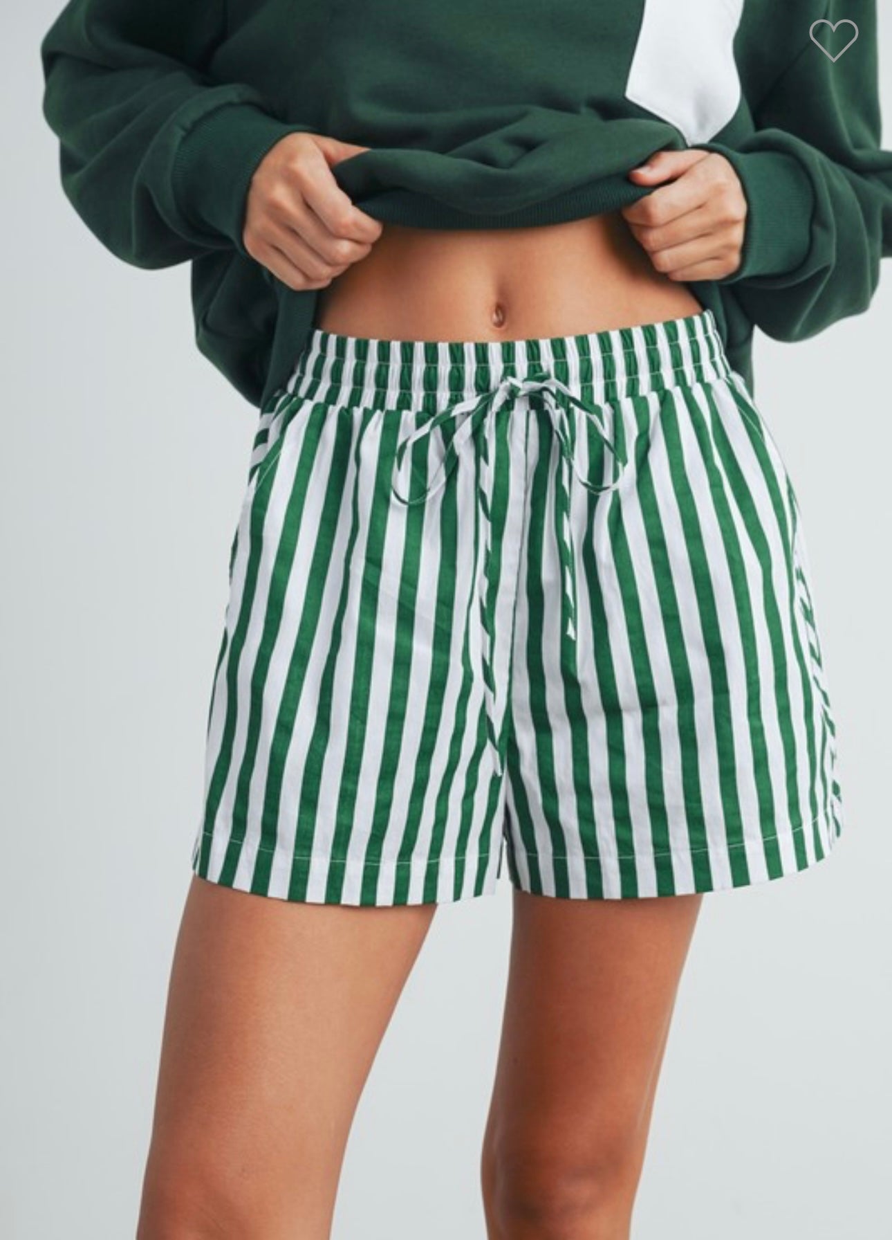 Striped Drawstring Pocket Shorts