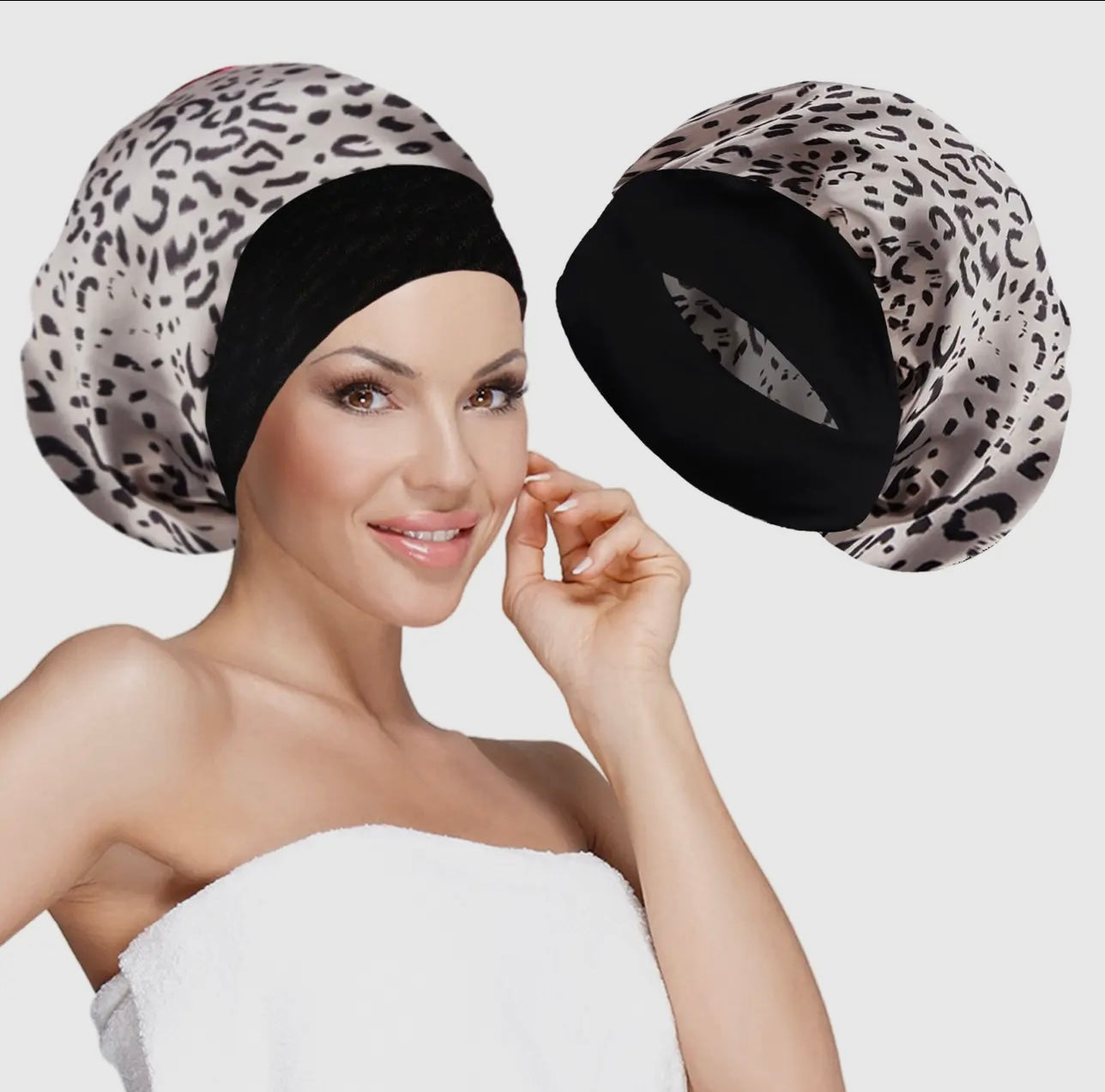 Wide Band Satin Bonnet Cap