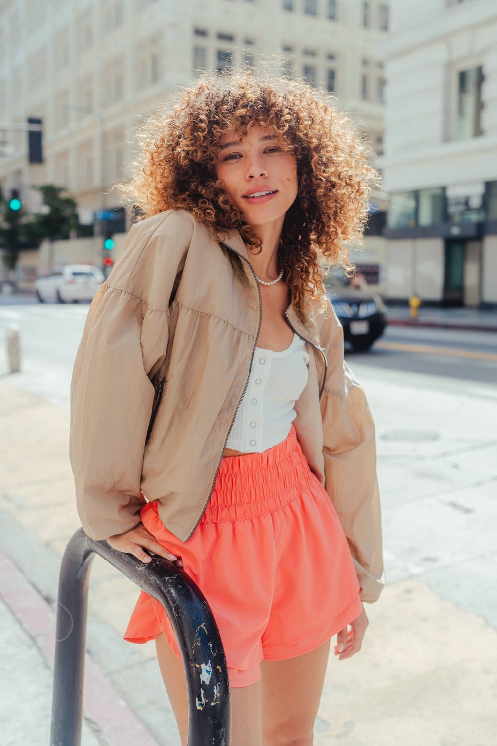 Overlap Activewear Shorts PINK MIX