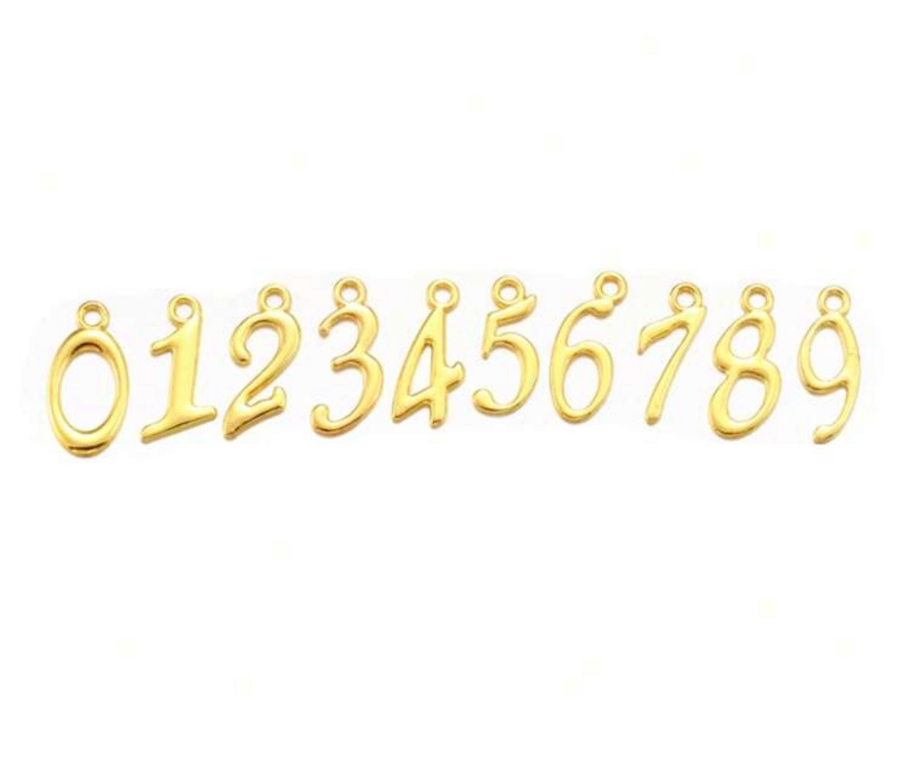 TCB Gold Numbers Charm