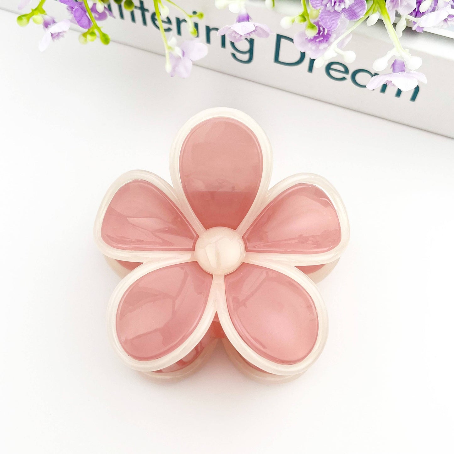 Two-color Plumeria Claw Clip