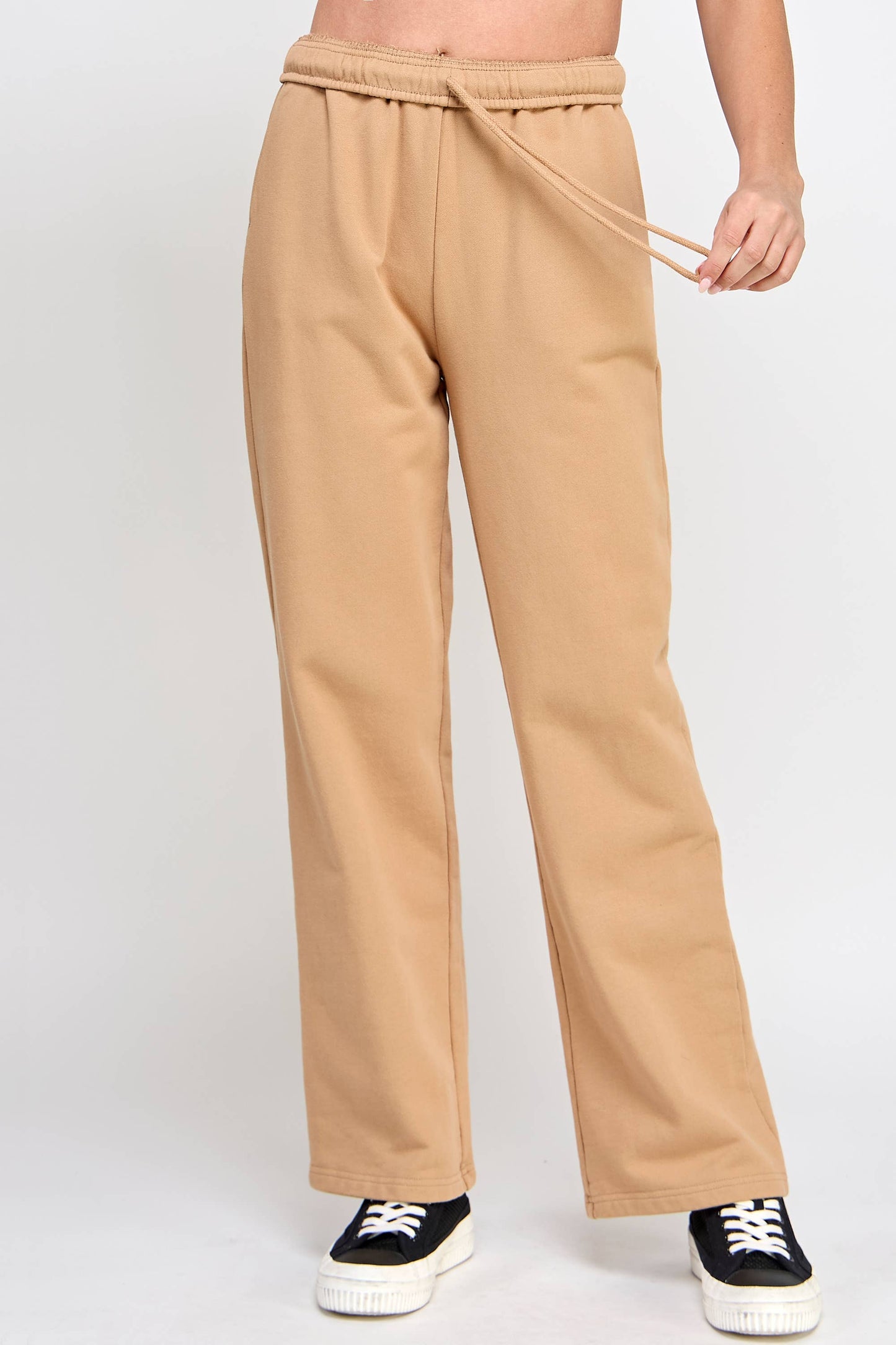 P9001P EVERYDAY HIGH RISE FRENCH TERRY SWEATPANTS: Pink / SMALL
