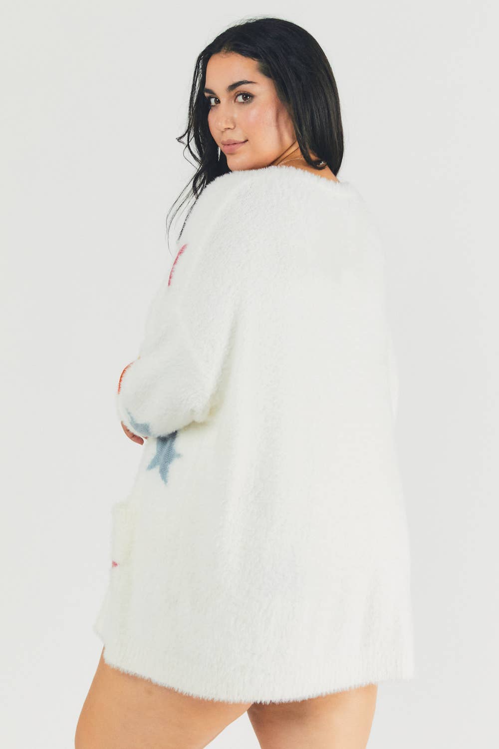 PLUS STAR PRINTED LONG SLEEVE CARDIGAN