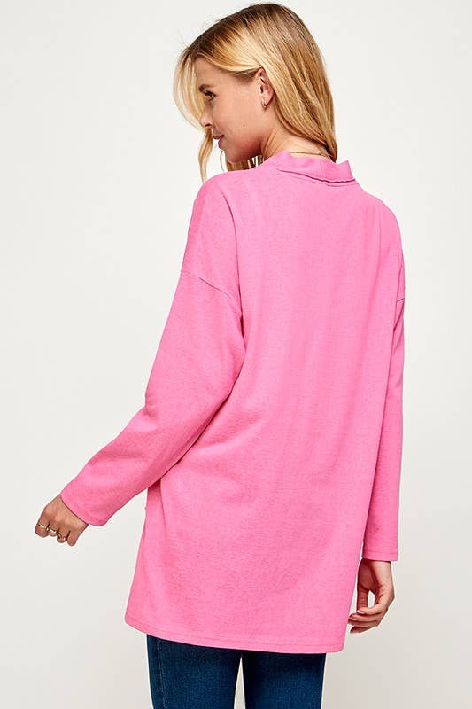 Lightweight Slub BubbleGum Cardigan