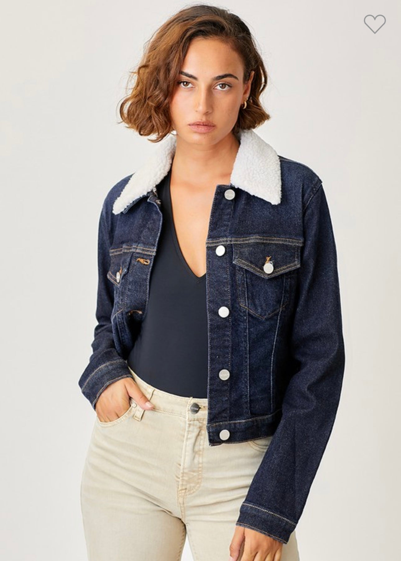 Risen Sherpa Collar Denim Jacket