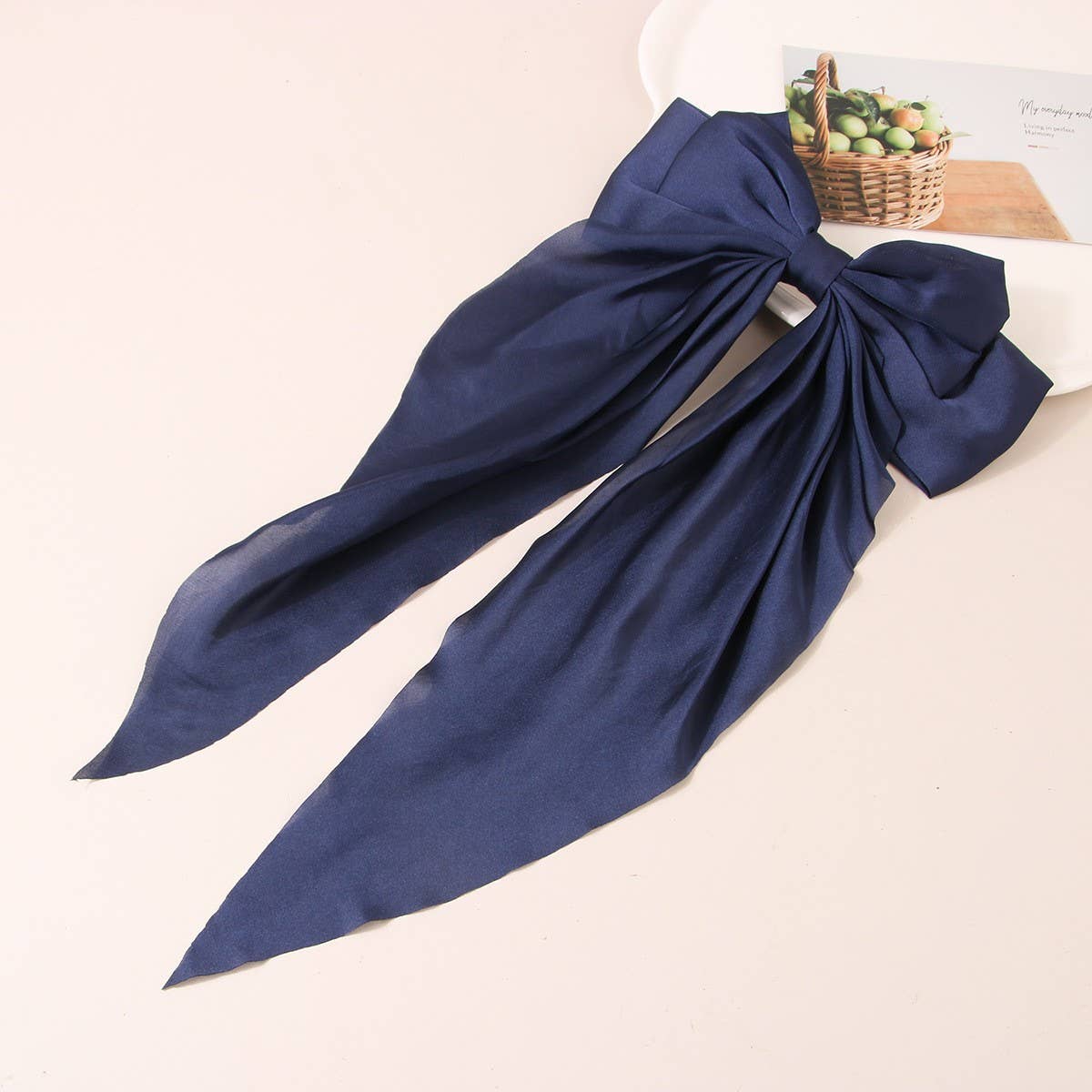 SIMPLE TEMPERAMENT BOW HAIR CLIP: LTBLUE