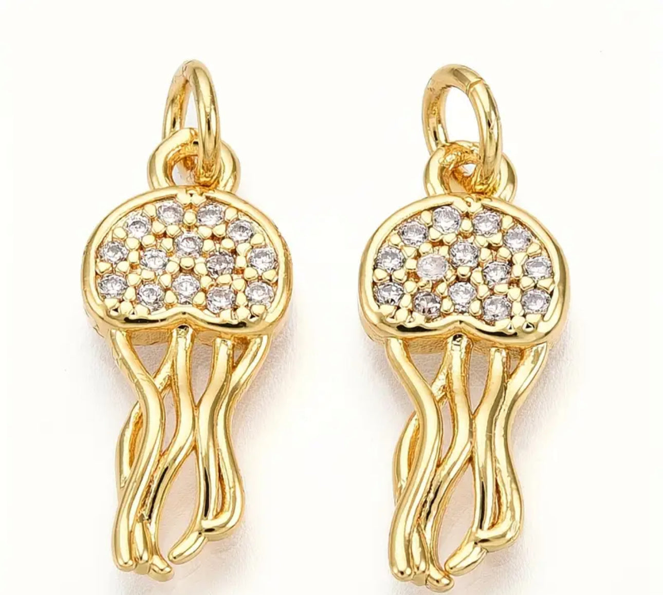 TCB Gold and Pave CZ Jellyfish