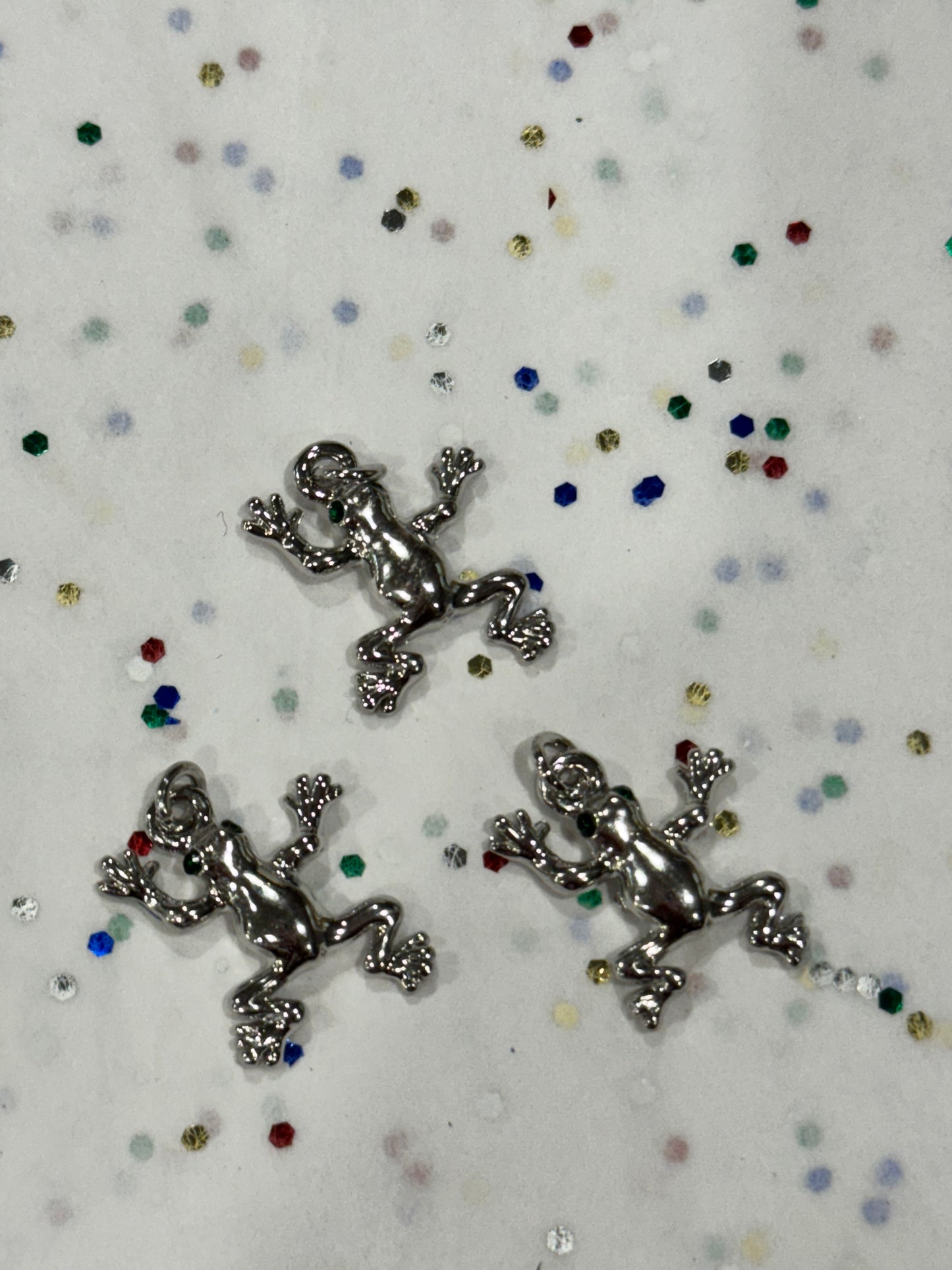 TCB Silver Frog Charm